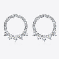 Moissanite Platinum-Plated Earrings