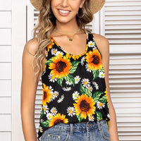 Floral Scoop Neck Tank Top