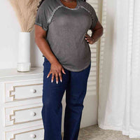 Zenana Full Size Round Neck Raglan Sleeve T-Shirt