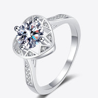 Moissanite Heart Ring