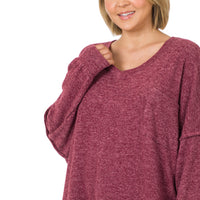 Brushed Melange dolman top