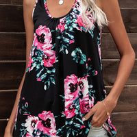 Floral Scoop Neck Tank Top