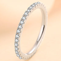 Curious Time 925 Sterling Silver Moissanite Ring