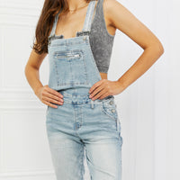 Judy Blue Melina Full Size Distressed Straight Leg Overalls