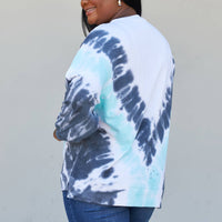 Sew In Love Full Size Tie-Dye Side Slit Sweatshirt