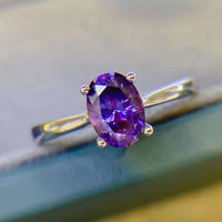 1 Carat Moissanite 4-Prong Solitaire Ring