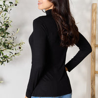 BOMBOM Turtleneck Long Sleeve Blouse