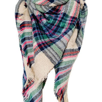 Faux Cashmere Plaid Scarf