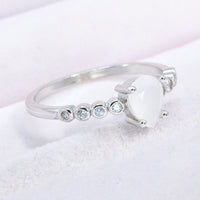 Teardrop Natural Moonstone Ring