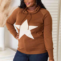 Heimish Full Size Star Graphic Hooded Sweater