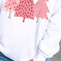 Christmas Tree Graphic Long Sleeve Sweatshirt