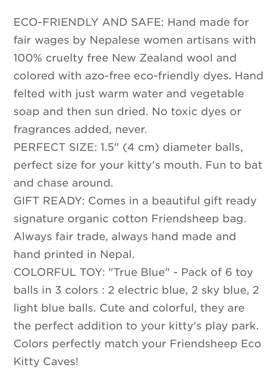 Friendsheep Wool Pet Balls