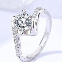 Darling You 925 Sterling Silver Moissanite Ring