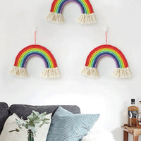 Rainbow Fringe Trim Wall Hanging Decor