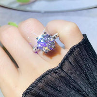 Forever Love Side Stone Moissanite Ring