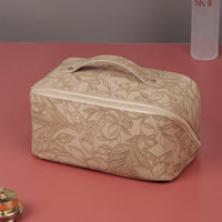 Floral embossed make-up bag