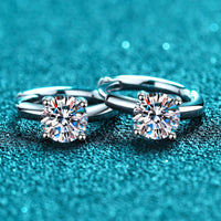 1 Carat Moissanite Huggie Earrings