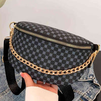 Printed PU Leather Sling Bag