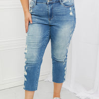 Judy Blue Laila Full Size Straight Leg Distressed Jeans