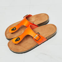 MMShoes Drift Away T-Strap Flip-Flop in Orange