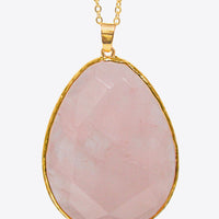 Contrast Teardrop Crystal Pendant