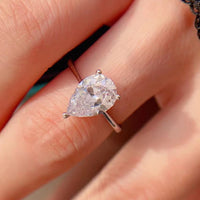 Classic Teardrop Moissanite Ring