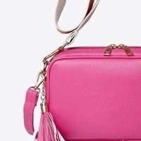 PU Leather Tassel Crossbody Bag