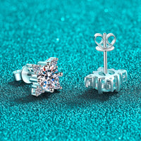 Four Leaf Clover 2 Carat Moissanite Stud Earrings