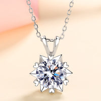 Learning To Love 925 Sterling Silver Moissanite Pendant Necklace