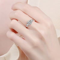 1 Carat Moissanite Heart Ring