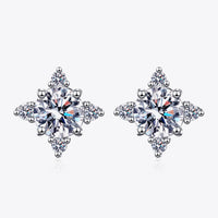 Four Leaf Clover 2 Carat Moissanite Stud Earrings