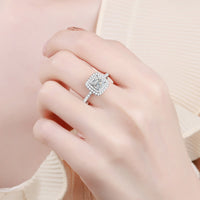 Sterling Silver 1 Carat Moissanite Ring