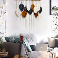 Hand-Woven Feather Macrame Wall Hanging