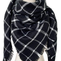 Plaid Imitation Cashmere Scarf