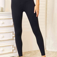 Double Take Wide Waistband Sports Leggings