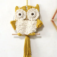 Hand-Woven Tassel Owl Macrame Wall Hanging