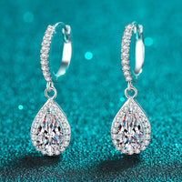 Moissanite Teardrop Earrings