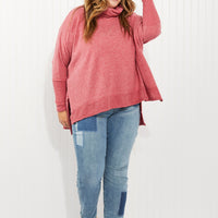 Zenana Love and Cuddles Full Size Cowl Neck Poncho Sweater