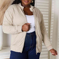Heimish Full Size Zip-Up Jacket with Pockets