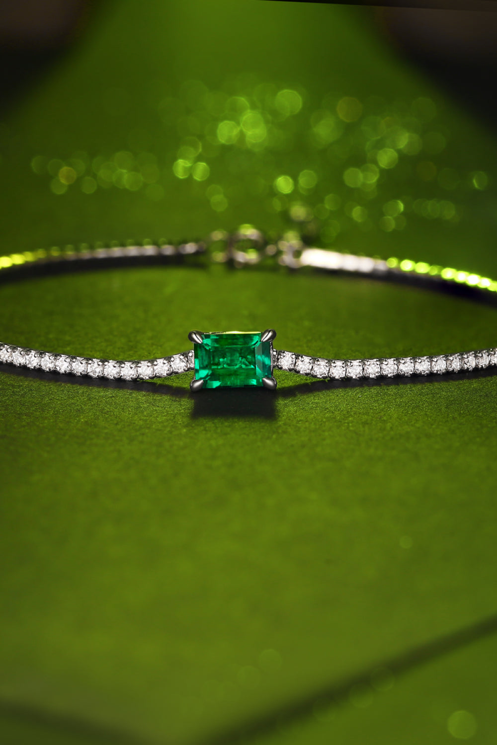 1 Carat Lab-Grown Emerald Bracelet