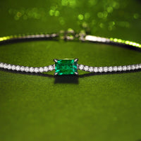 1 Carat Lab-Grown Emerald Bracelet