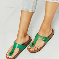 MMShoes Drift Away T-Strap Flip-Flop in Green