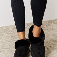 Legend Footwear Furry Chunky Platform Ankle Boots