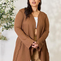 Culture Code Full Size Open Front Long Sleeve Cardigan