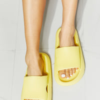 MMShoes Arms Around Me Open Toe Slide in Yellow