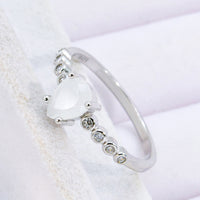 Teardrop Natural Moonstone Ring