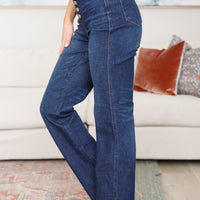 Arlo High Rise Button-Fly Straight Jeans