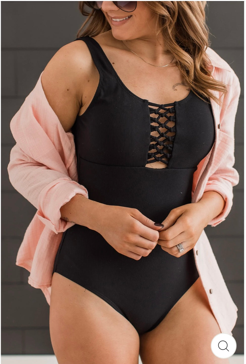 Cool & Carefree Braided detail one piece swimsuit