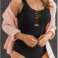 Cool & Carefree Braided detail one piece swimsuit