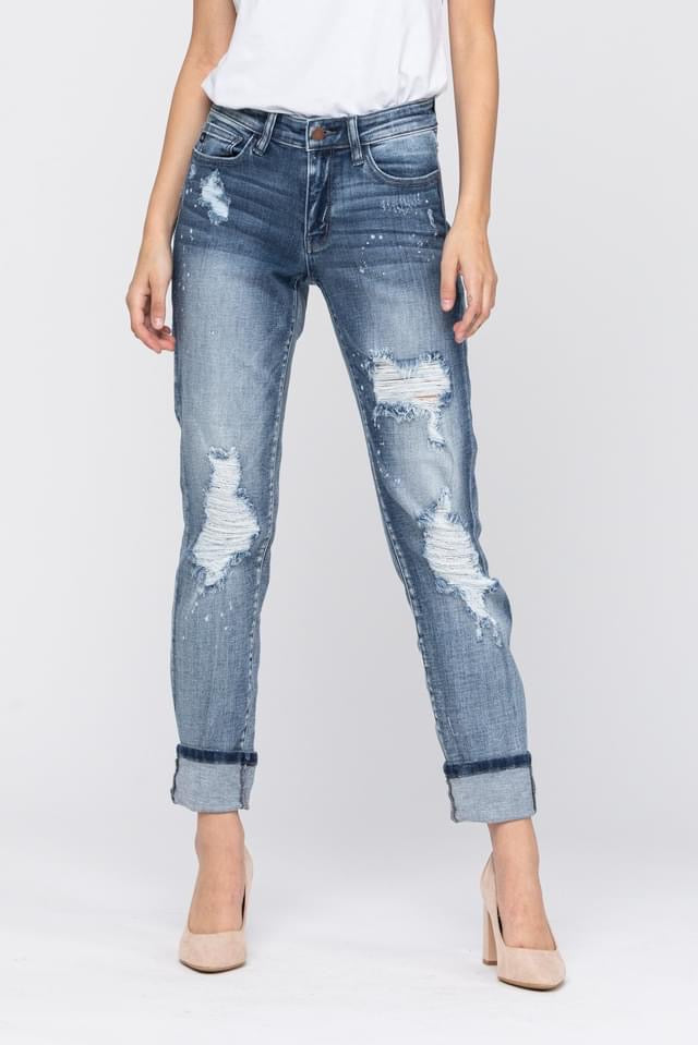 Bleach Splatter Boyfriend Jeans